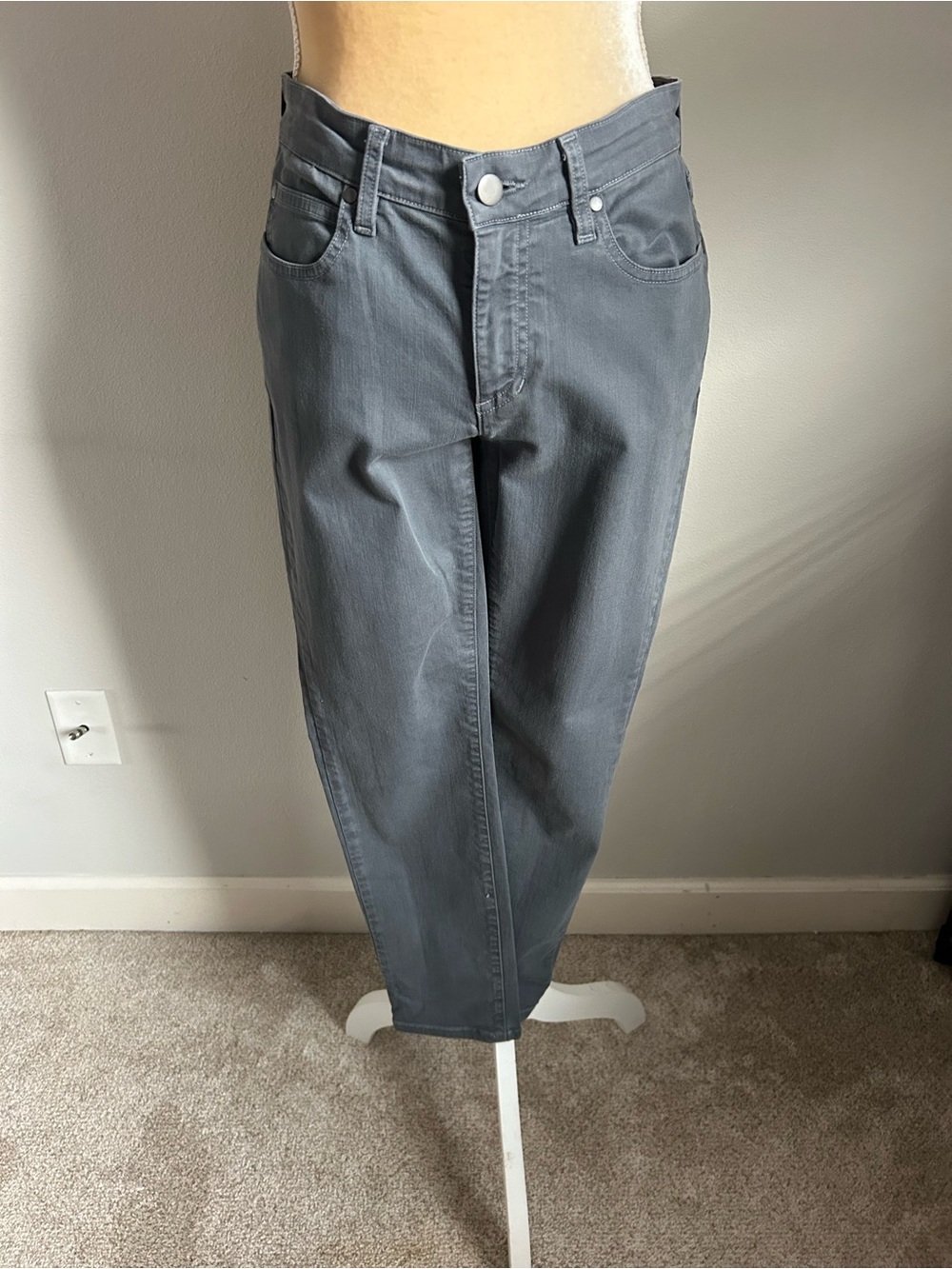 NEW Eileen Fisher Charcoal Gray Ankle Pants Jeans Sz 6
